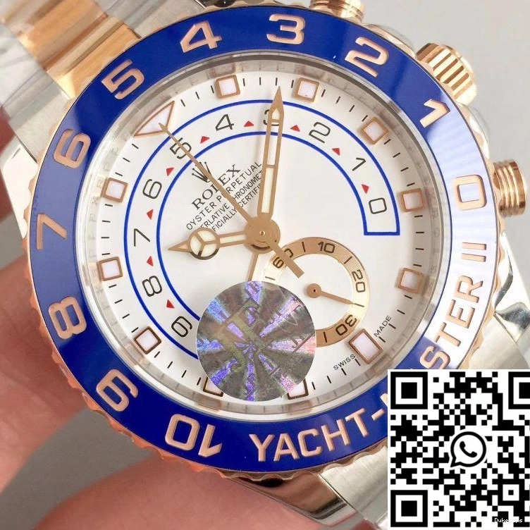 Master Factory Yacht II Rolex Gold 116681 Dial Rose White JF 0917
